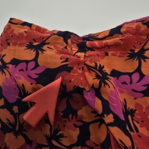 Derek Lam 10 Crosby Liona Lace Trimmed Skirt In Red Viscose Size 8 - Picture 9 of 12